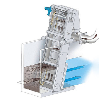Multi Mechanical Rake Wastewater Screening Vertical Inclined Bar Screen