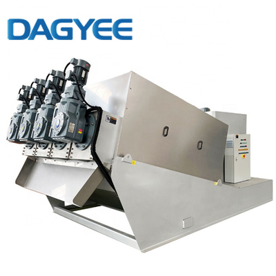 SS304 316 Multi Disc Screw Press Dehydrator Cost Effective Sludge Dewatering Filter