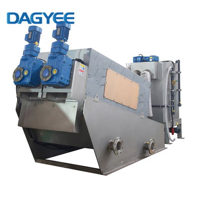 SS304 316 Multi Disc Screw Press Dehydrator Cost Effective Sludge Dewatering Filter